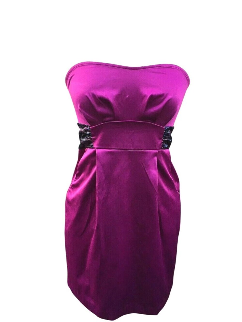 Akira Chicago Strapless Mini Dress Size M Fuchsia Purple Prom Sexy Club Stretchy